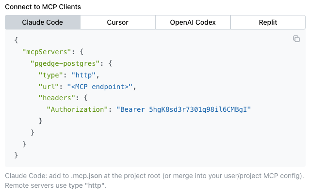 Connecting to an MCP server